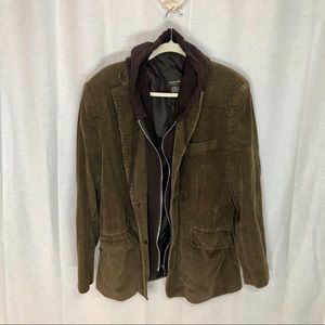 Corduroy Hooded Blazer/ Jacket